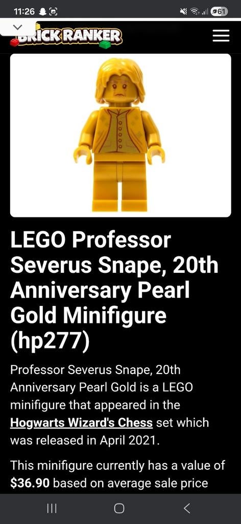 Lego professor severus snape, Ophalen of Verzenden, Zo goed als nieuw