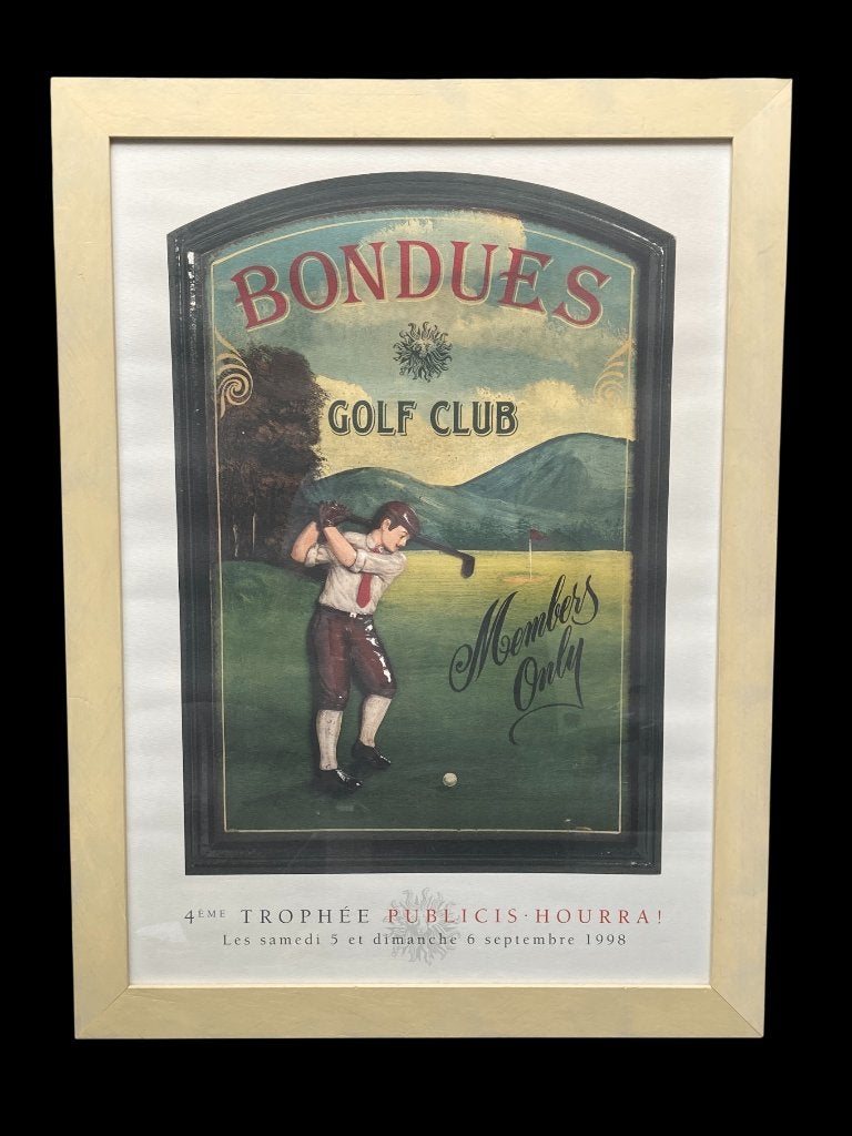 Affiche officielle Golf de Bondues 1998 encadrée 69x51, Maison & Meubles, Accessoires pour la Maison | Cadres, 51 cm, Avec image