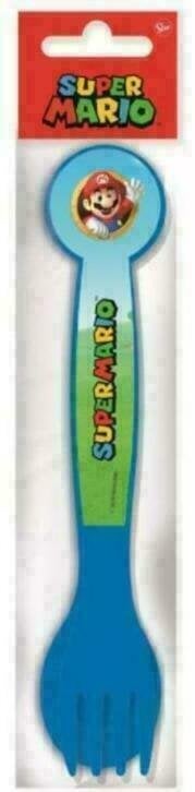 Super Mario Bestek - Kunststof Besteksetje - Vork en Lepel, Enlèvement ou Envoi, Neuf
