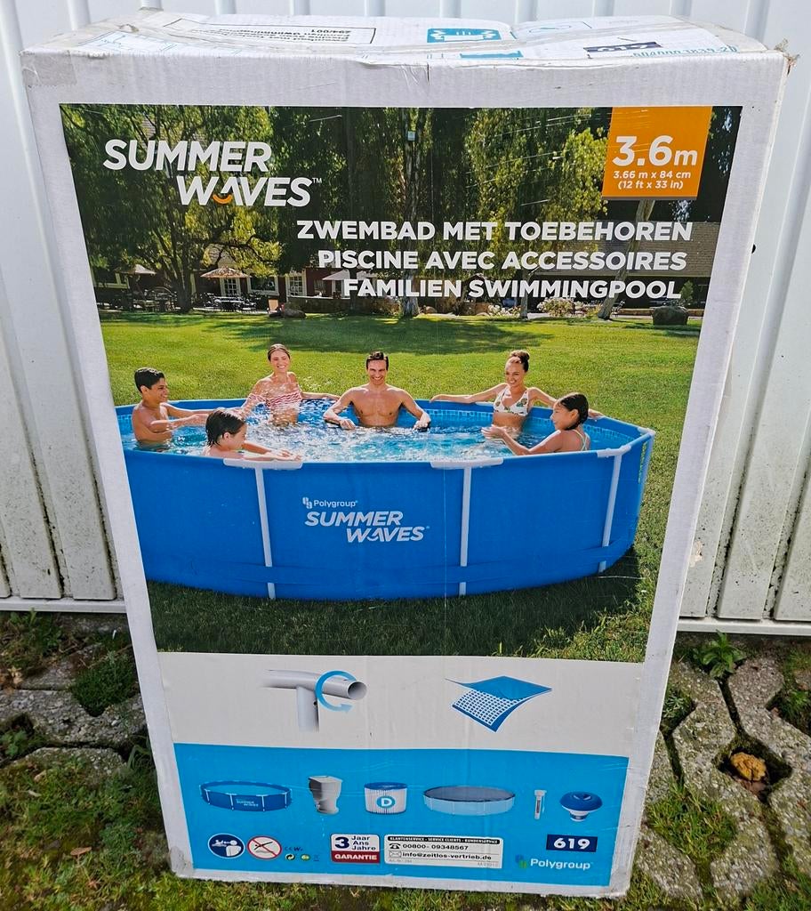 Familie zwembad Polygroup 'Summer Waves', Tuin en Terras, Zwembaden, Ophalen