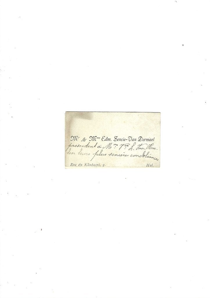 Carte de visite ancienne, Verzamelen, Geboortekaartjes en Visitekaartjes, Verzenden, Visitekaartje