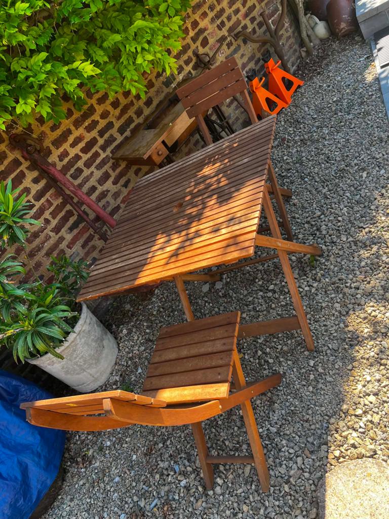 Ensemble de jardin en Teck, Jardin & Terrasse, Enlèvement, Comme neuf
