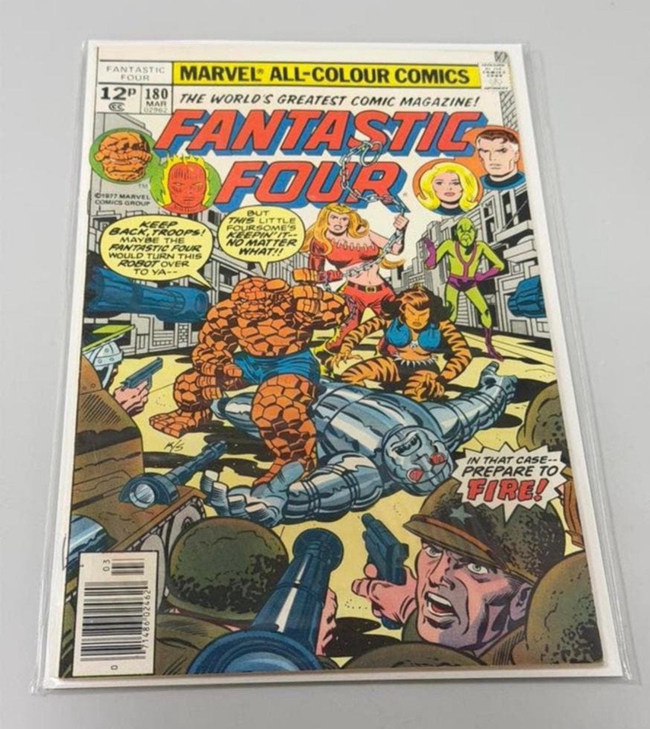 Fantastic Four #180 (Marvel) March 1977 Engelse Comic strip, Boeken, Strips | Comics, Eén comic, Ophalen of Verzenden, Zo goed als nieuw