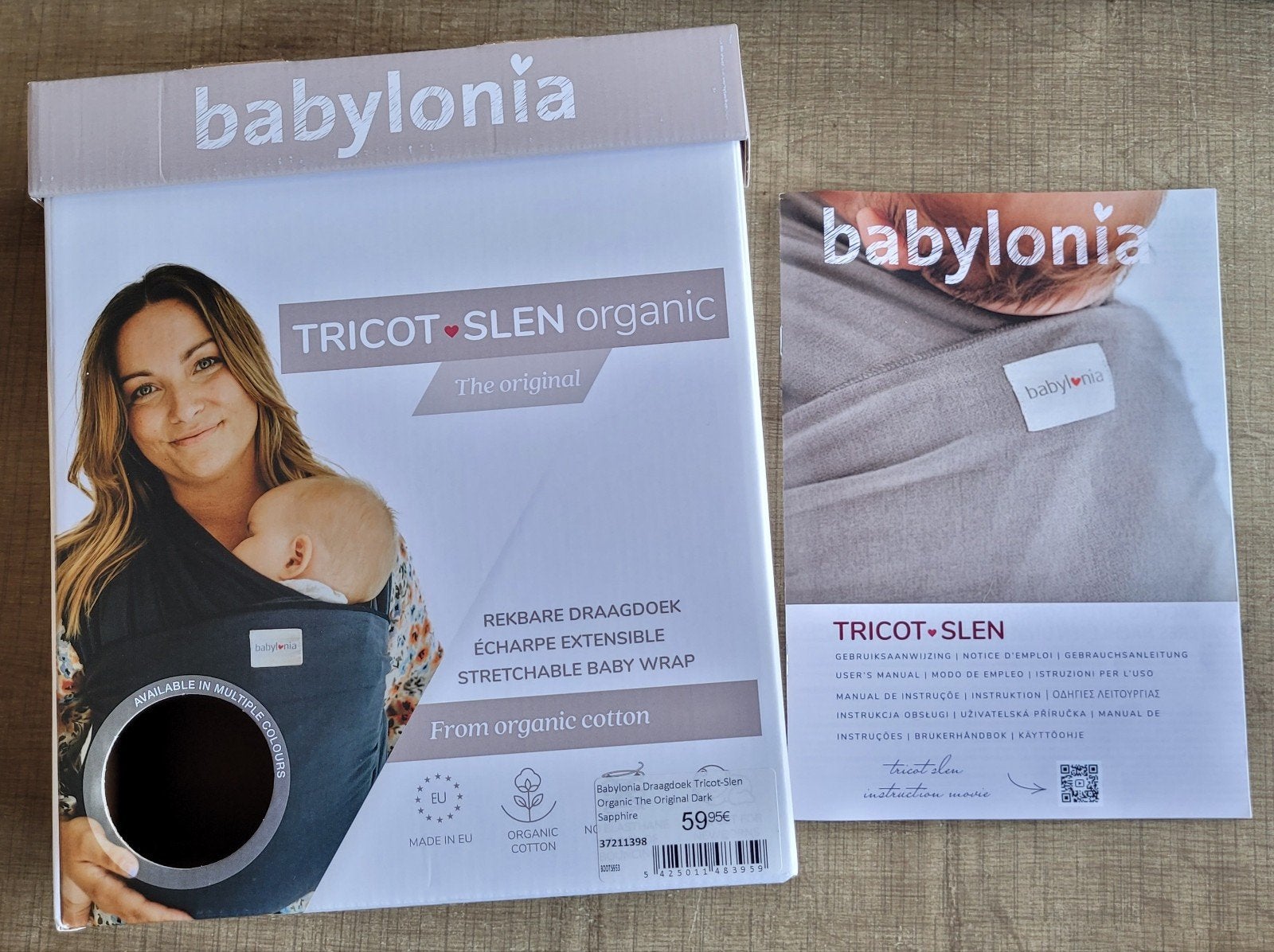 Babylonia Tricot-Slen Organic - draagdoek, Overige merken, Draagdoek, Gebruikt, Ophalen of Verzenden