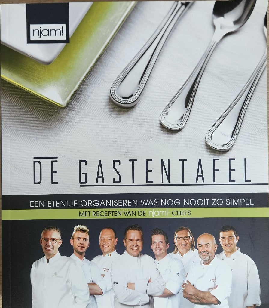 De Gastentafel - Met recepten van de njam-chefs - 2016, Livres, Enlèvement ou Envoi, Utilisé, Tapas, Snacks et Dim Sum