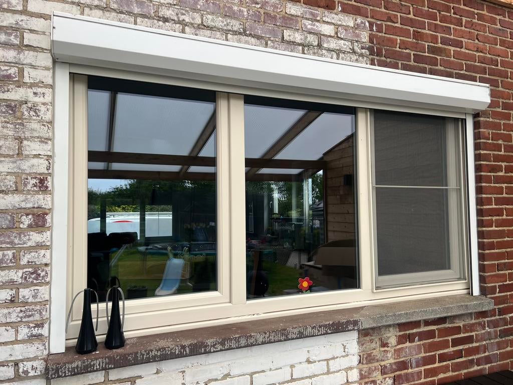 Pvc raam met rolluik, Châssis de fenêtre, 75 à 150 cm, Synthétique, Enlèvement