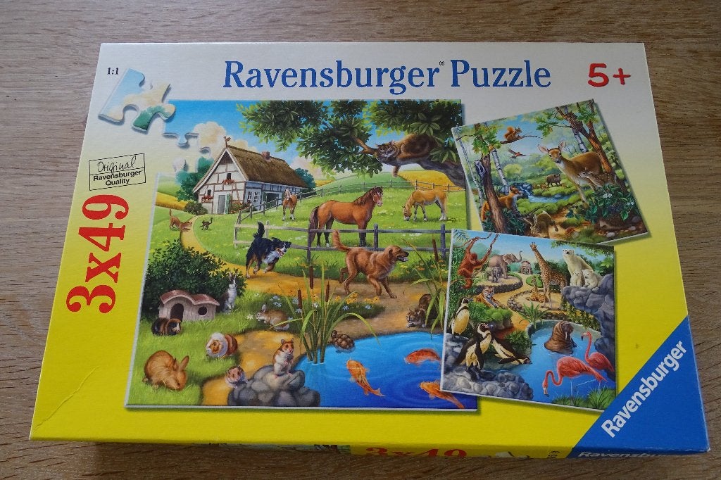 Set van 3 puzzels 49 stuks, Ophalen of Verzenden, 10 tot 50 stukjes, Gebruikt