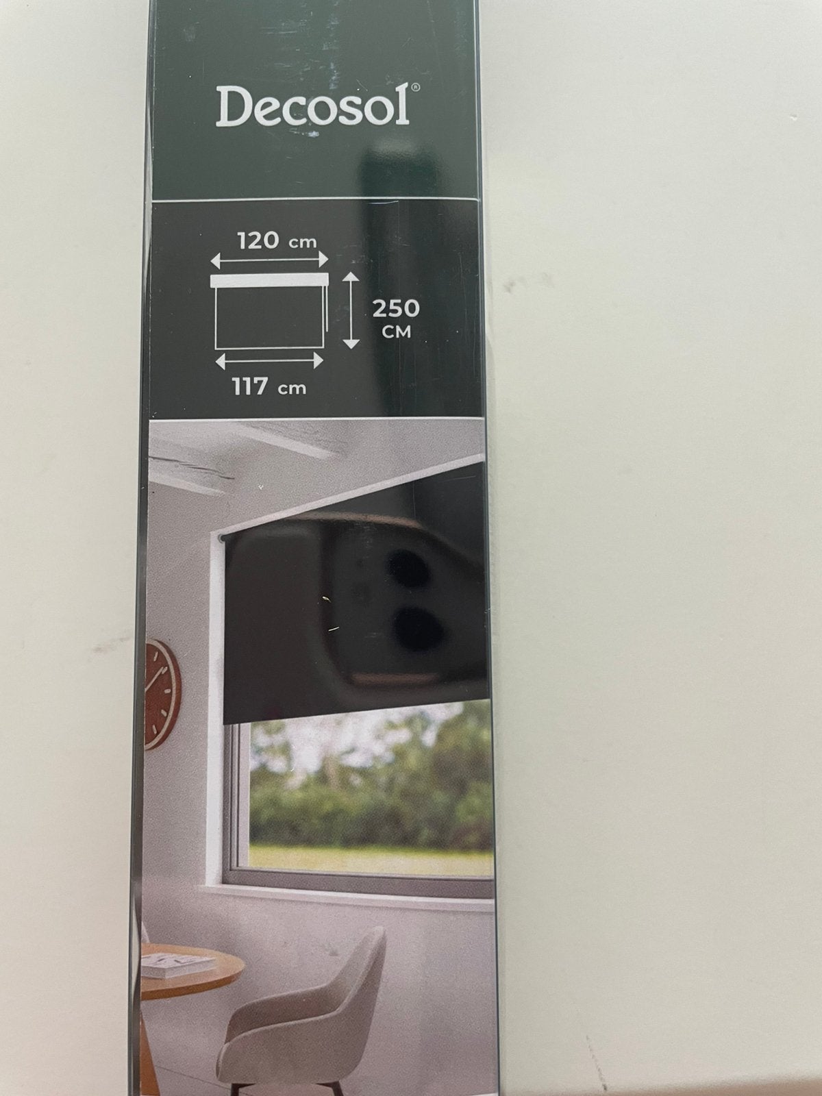 Nieuw zwart rolgordijn Decosol, Maison & Meubles, 120 cm, Store enrouleur, Comme neuf, Enlèvement