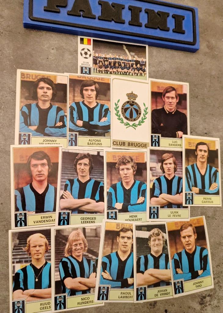 PANINI FOOTBALL 1972/1973 CLUB BRUGGE 15X STICKERS voetbal, Hobby en Vrije tijd, Stickers en Plaatjes, Zo goed als nieuw, Ophalen of Verzenden