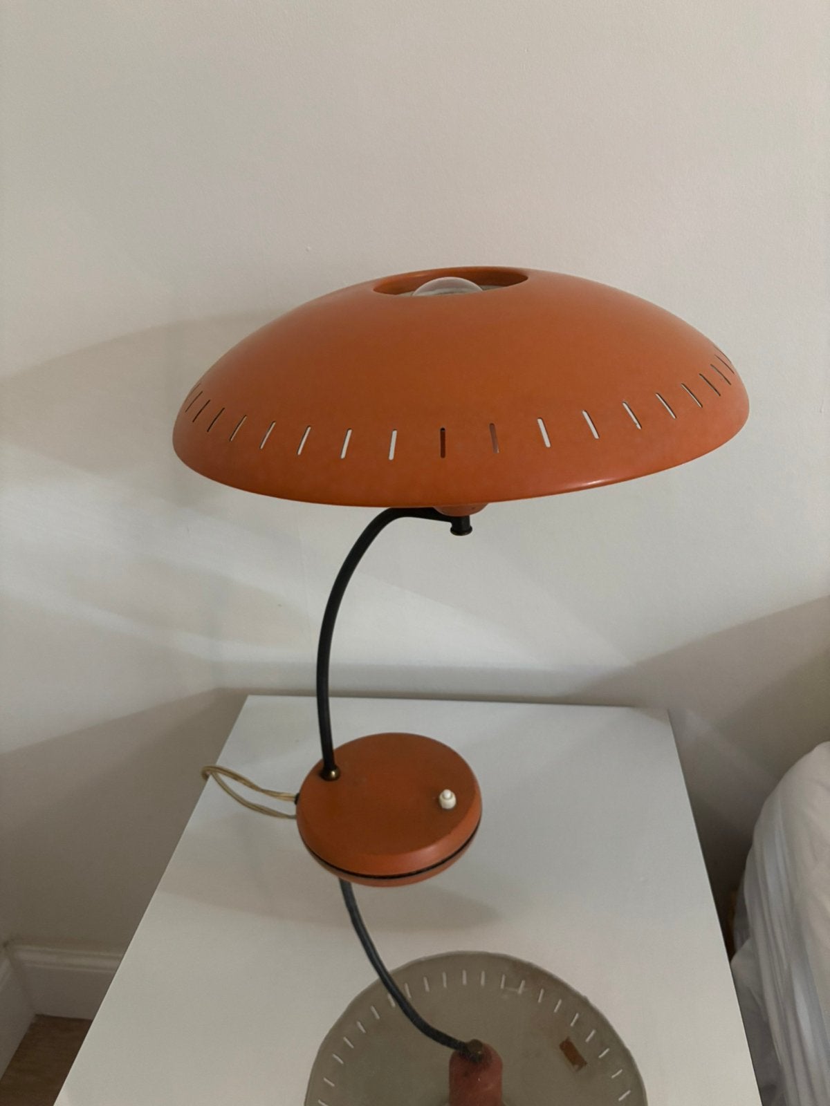 Vintage lamp Louis kalff voor Philips, Vintage, Oranje, Ophalen of Verzenden, Zo goed als nieuw
