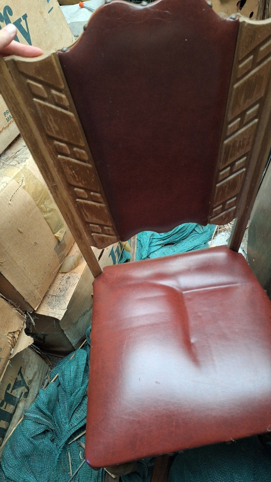 oude tafel en stoelen, Ophalen