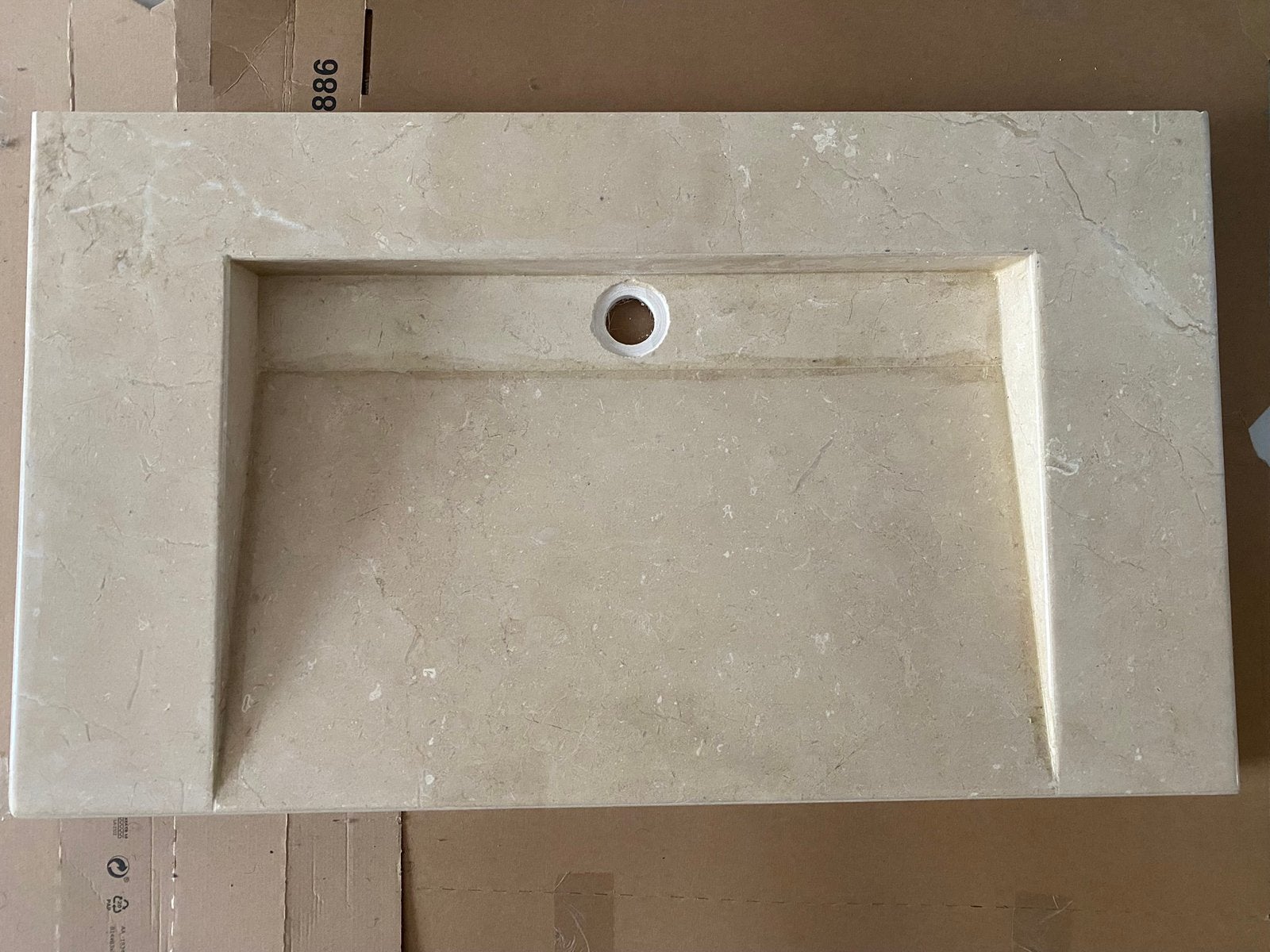 Marmer lavabo, Ophalen, Nieuw, 50 tot 100 cm, Minder dan 100 cm