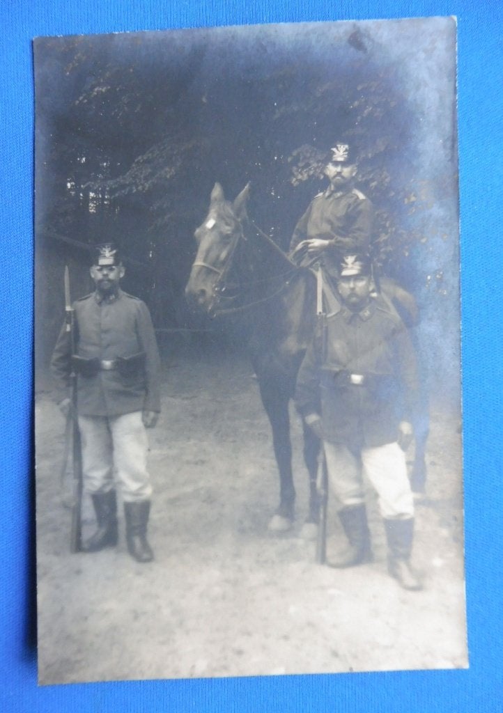 Originele Duitse WO1 Foto Jäger te Paard en Infanterie, Verzenden, Landmacht, Overige typen