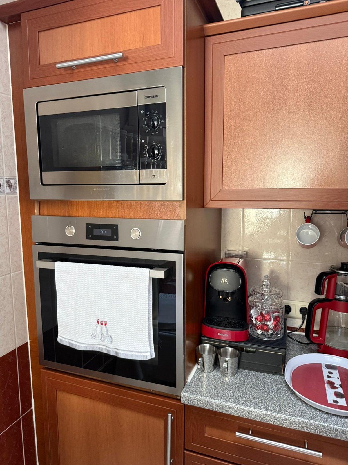 Keuken te koop, Huis en Inrichting, Keuken | Complete keukens, Ophalen, Gebruikt, Bruin, Hoekkeuken