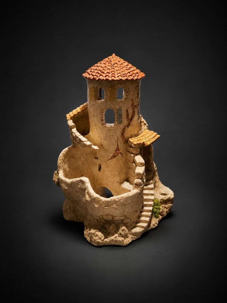 Provençaals miniatuurhuis., Ophalen, Gebruikt, Steen/keramiek, Windlicht