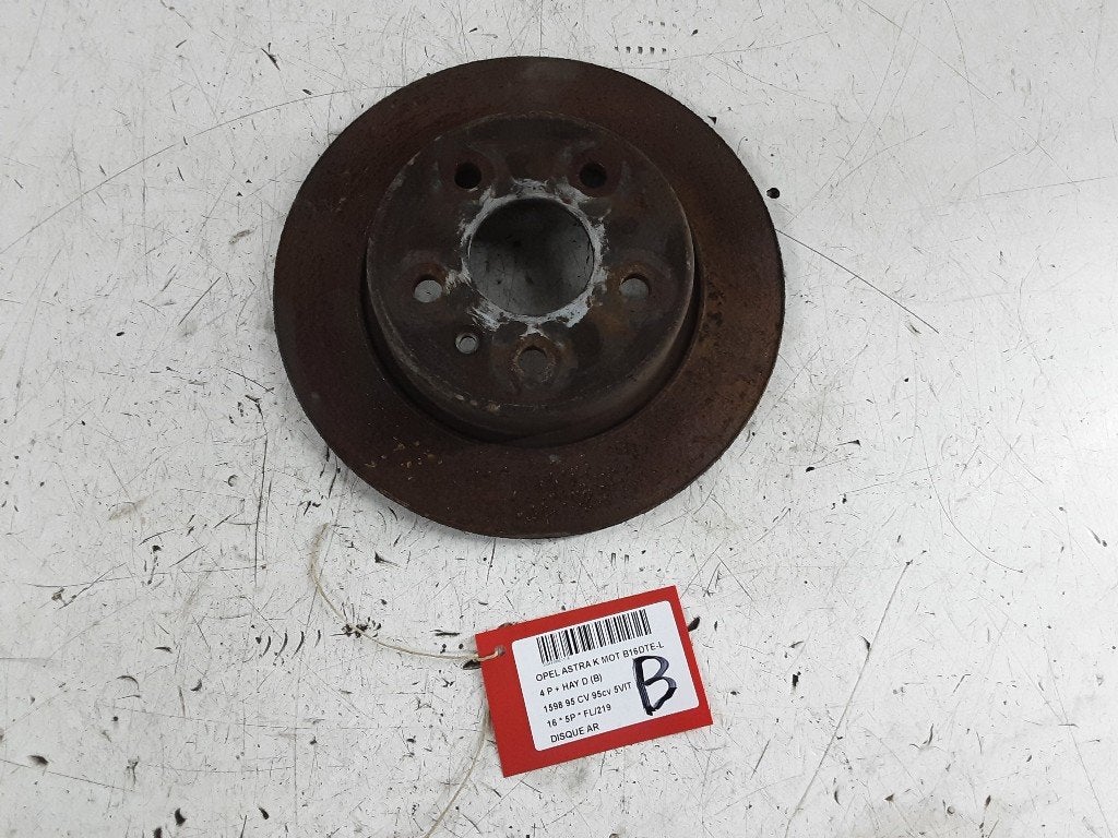 FREIN DISQUE ARRIÈRE Opel Astra K (01-2015/12-2022), Opel, Opel Automobile GmbH, Utilisé, Kontakt-opel@opel.com