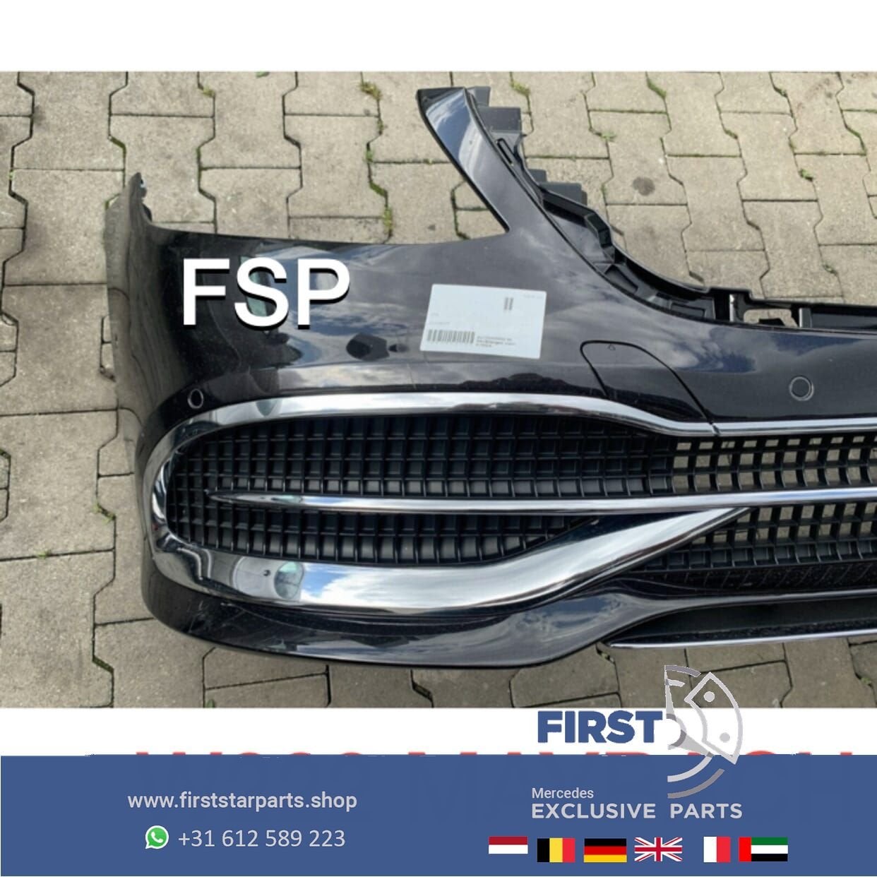 A2228804600 W222 MAYBACH VOORBUMPER COMPLEET ZWART S KLASSE, Utilisé, -, Avant, -