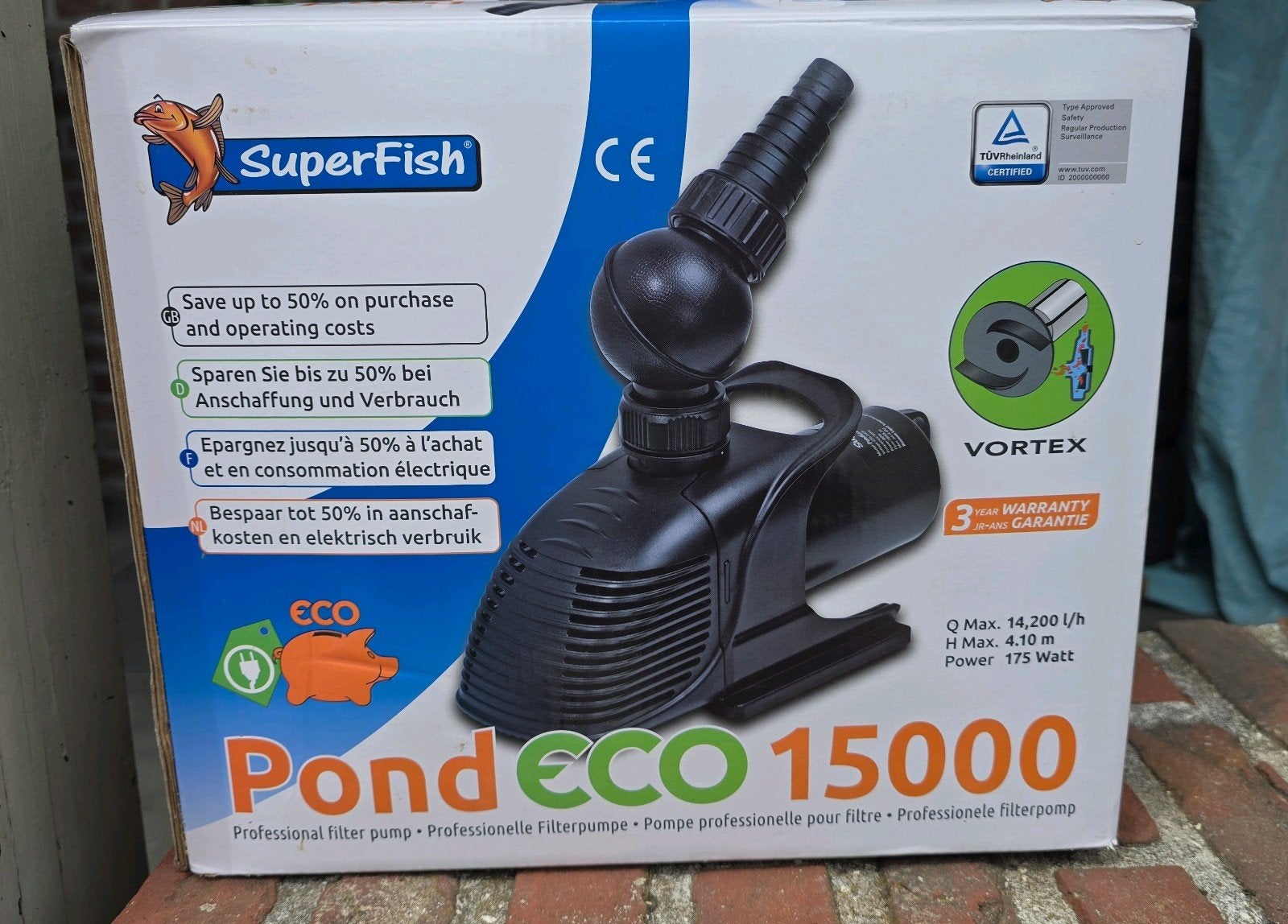 SuperFish PondECO 15000 - vijverpomp, Tuin en Terras, Ophalen, Zo goed als nieuw, Vijverpomp