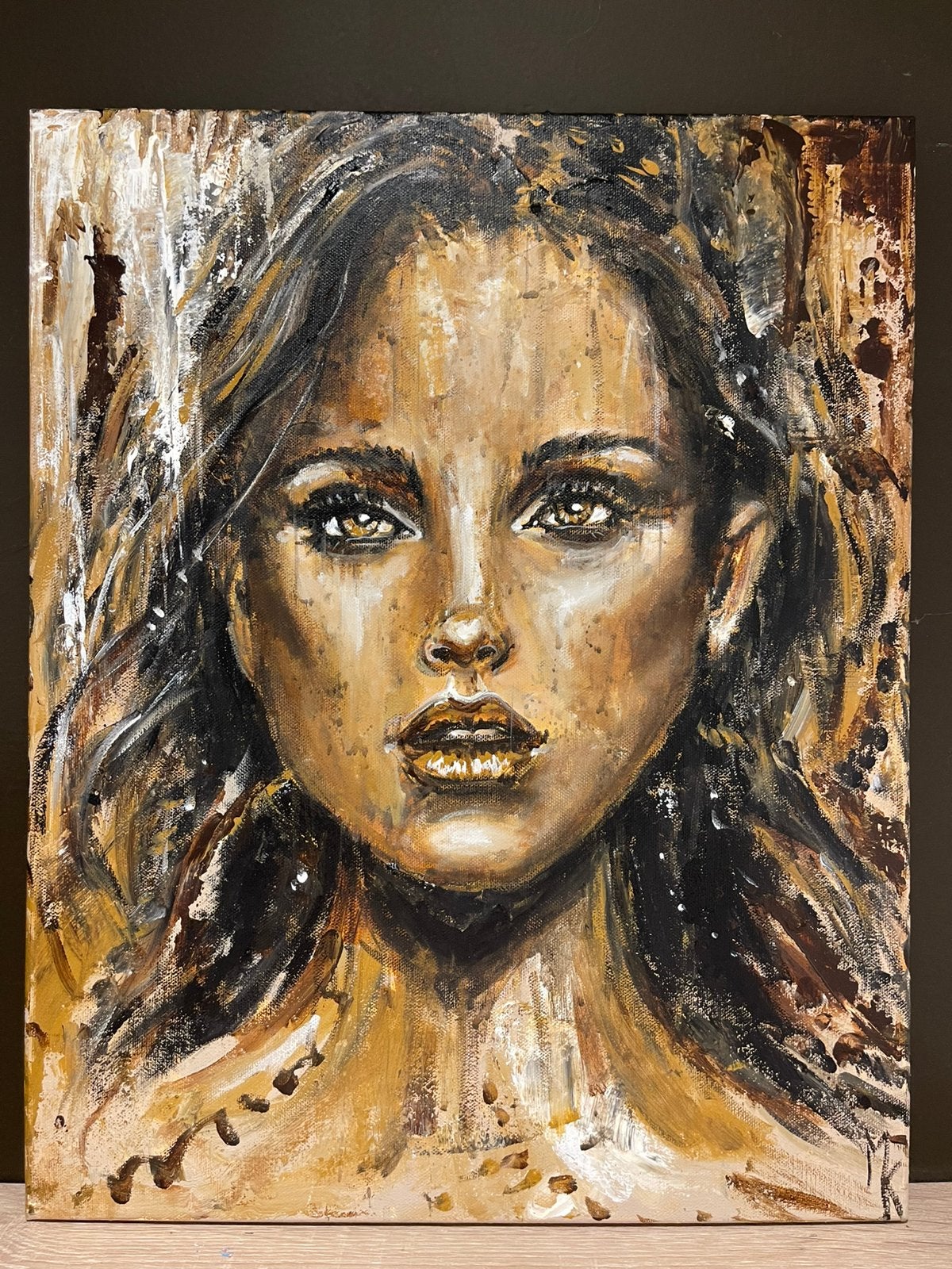 Sensueel modern schilderij Mk Art, Effet 3D, Enlèvement ou Envoi, Peinture acrylique, Autres matériaux