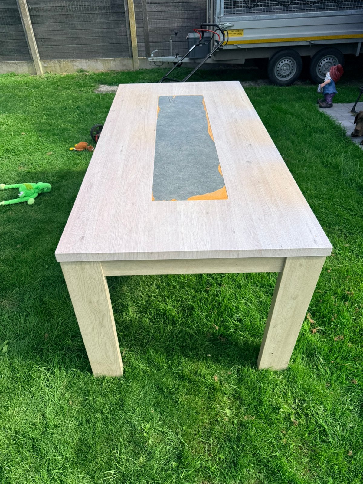 gratis eettafel, Jardin & Terrasse, Enlèvement, Utilisé, Rectangulaire, Bois