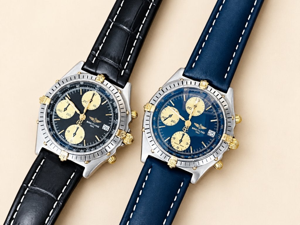 Lot 2 x vintage Breitling Chronomat horloge, Handtassen en Accessoires, Overige materialen, Breitling, Polshorloge, Ophalen of Verzenden