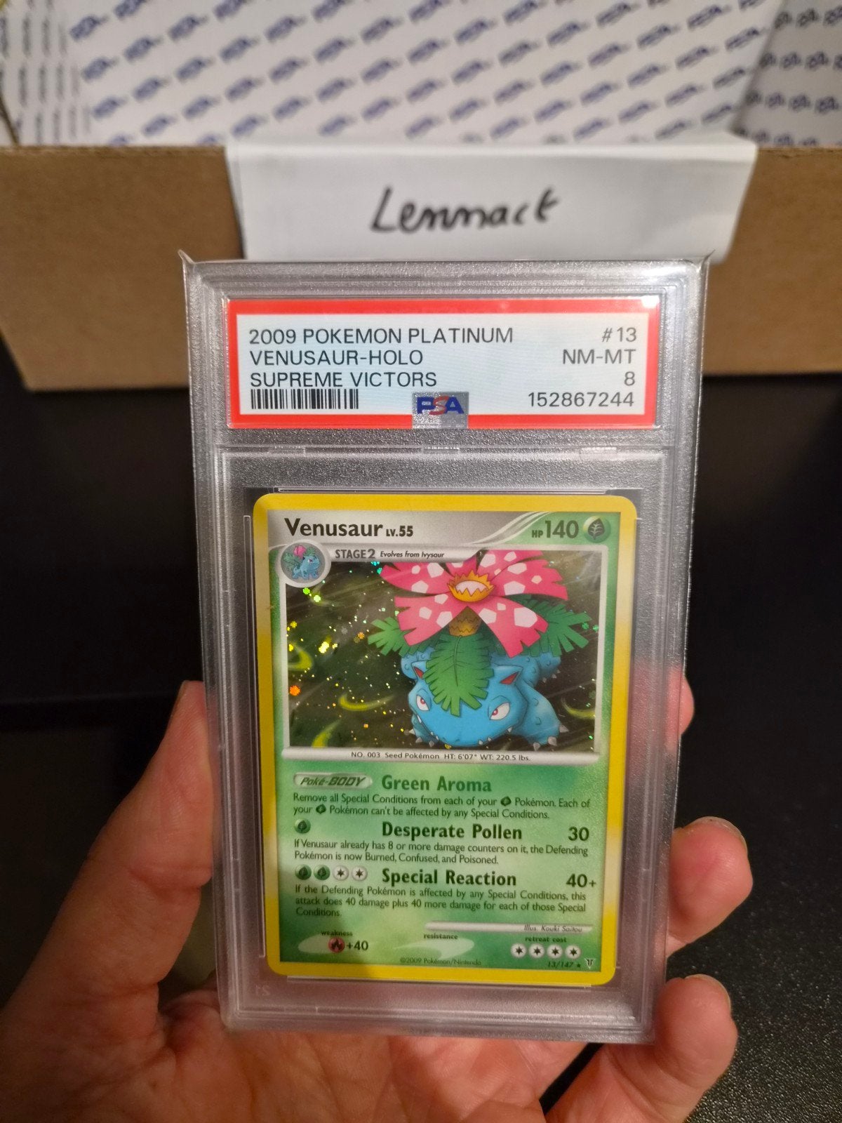 Venusaur PSA 8 Supreme Victors 13/147 Holo, Hobby en Vrije tijd, Ophalen of Verzenden, Nieuw, Losse kaart, Foil