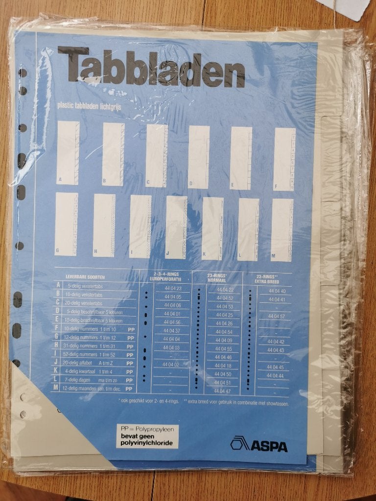 Tabbladen 5 tabs. Tussenbladen. Prijs per pakje. , Ophalen of Verzenden, Nieuw