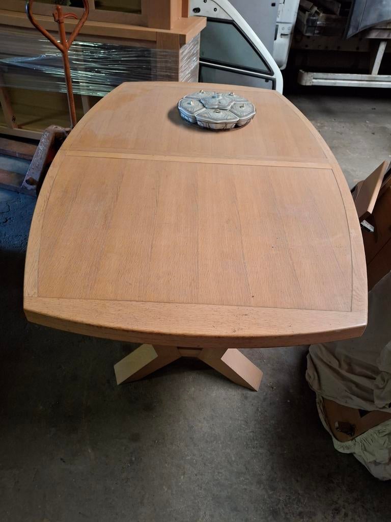 Superbe table en chêne avec rallonge de haut qualité, Ophalen of Verzenden, Eikenhout