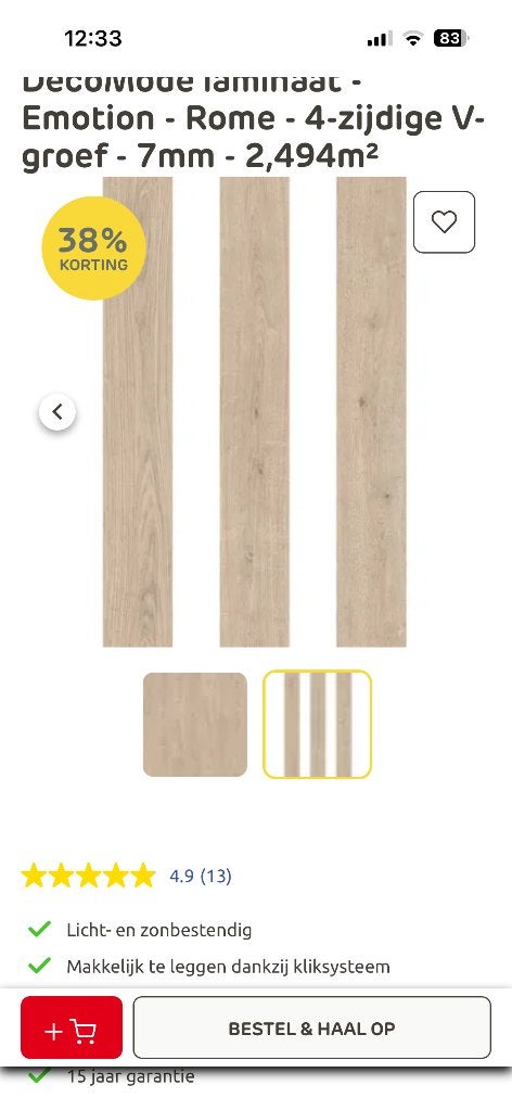 Laminaat 5 pakken GRATIS, Enlèvement, Neuf, 10 m²² ou plus, Aggloméré