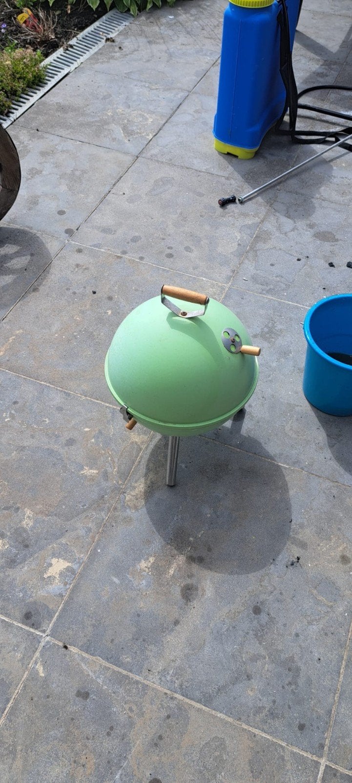 mini-barbecue, Ophalen