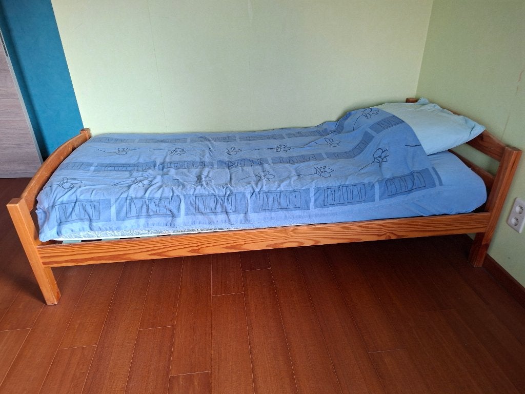 Eenpersoonsbed, Ophalen, Gebruikt, 90 cm, Eenpersoons