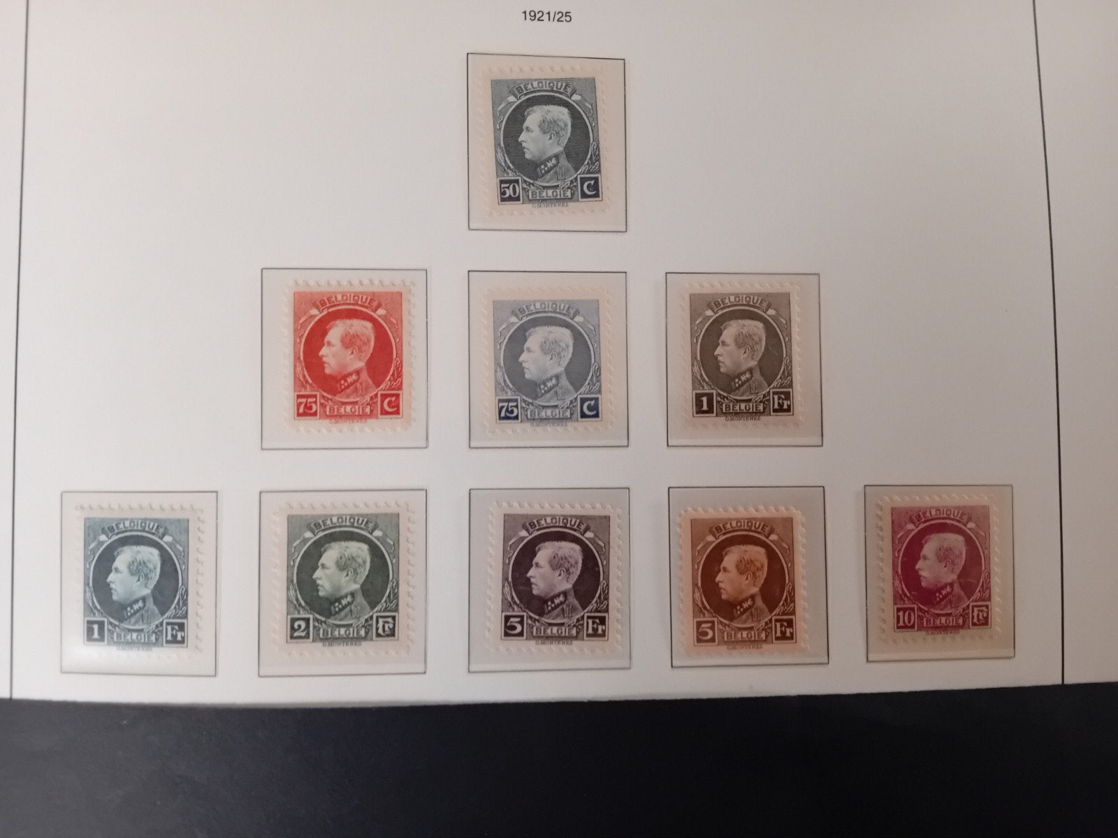 België postzegels 211/219** lot 18P, Postzegels en Munten, Postzegels | Europa | België, Verzenden, Orginele gom, Zonder stempel