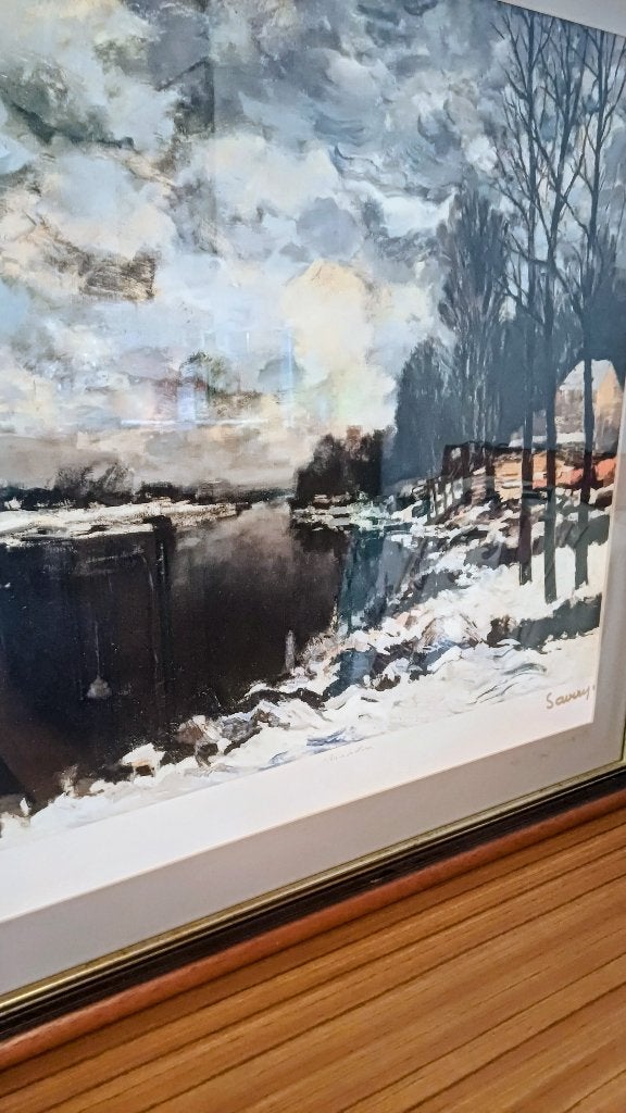 REPRODUKTIE SCHILDERIJ, Antiquités & Art, Enlèvement, Sous verre, Paysage