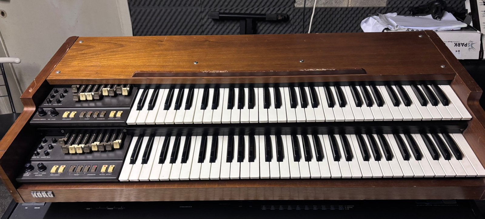 Korh X-3 drawbar organ uit 1979 incl originele koffer, Musique & Instruments, Orgues, Enlèvement, Utilisé
