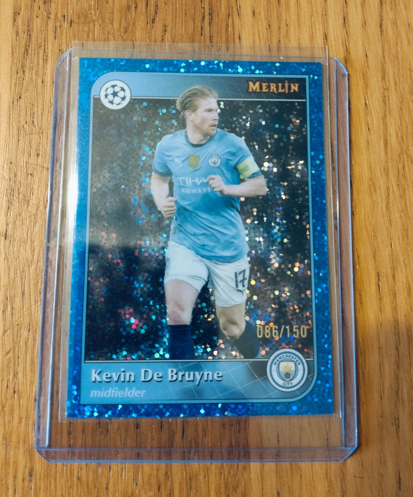 Topps merlin Kevin De Bruyne Manchester city genummerd, Verzamelen, Sportartikelen en Voetbal, Ophalen of Verzenden
