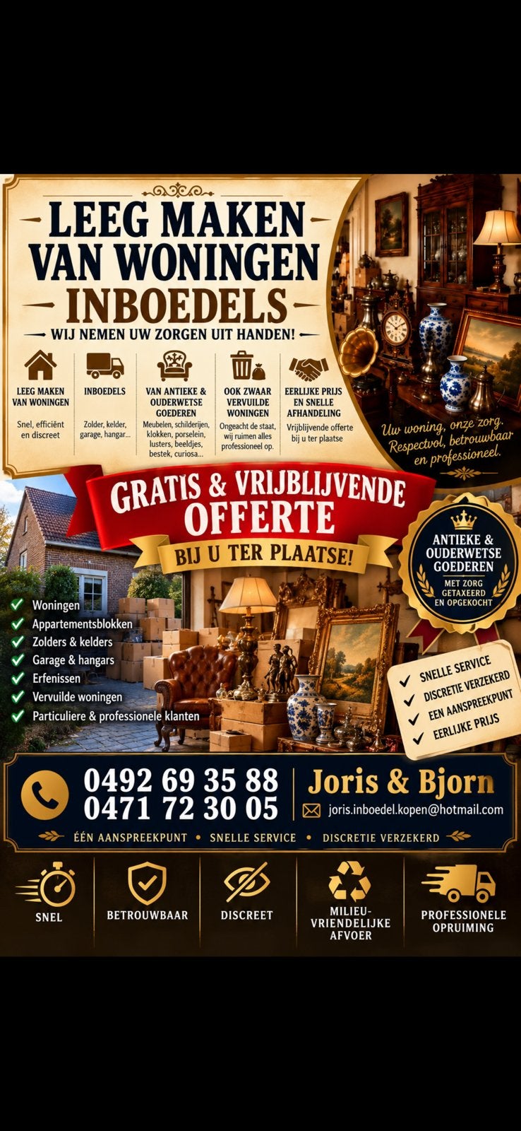 Inboedel ontruimingen, Ophalen