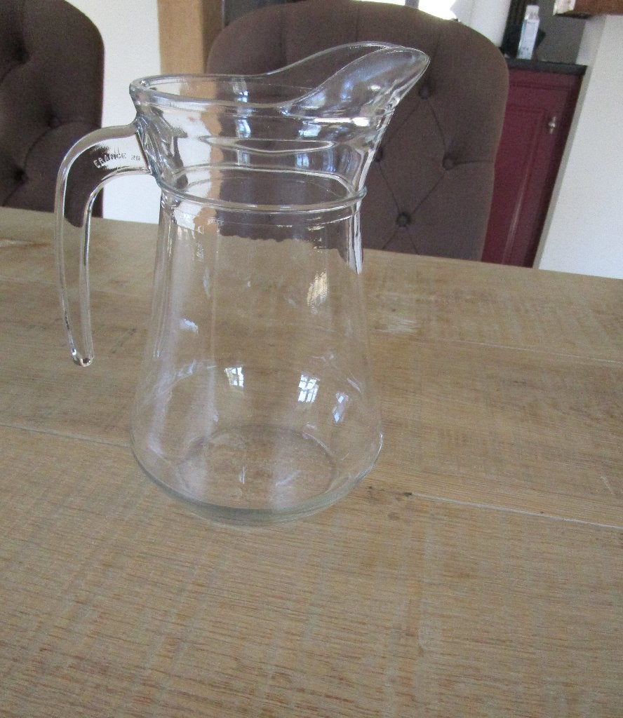 2 schenkkannen uit glas, Huis en Inrichting, Keuken | Servies, Ophalen of Verzenden, Nieuw, Glas, Kan