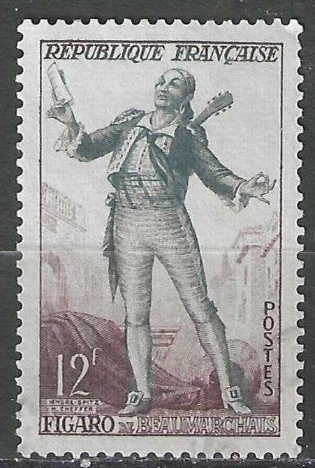 France 1953 - Yvert 957 - Théâtre français - Figaro (ZG), Envoi, Non oblitéré