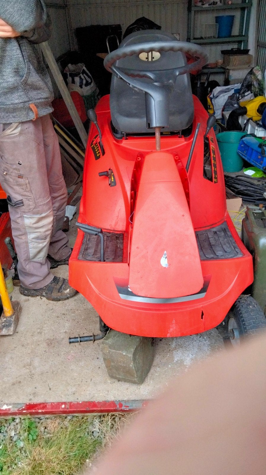 Tracteur tondeuse, Enlèvement
