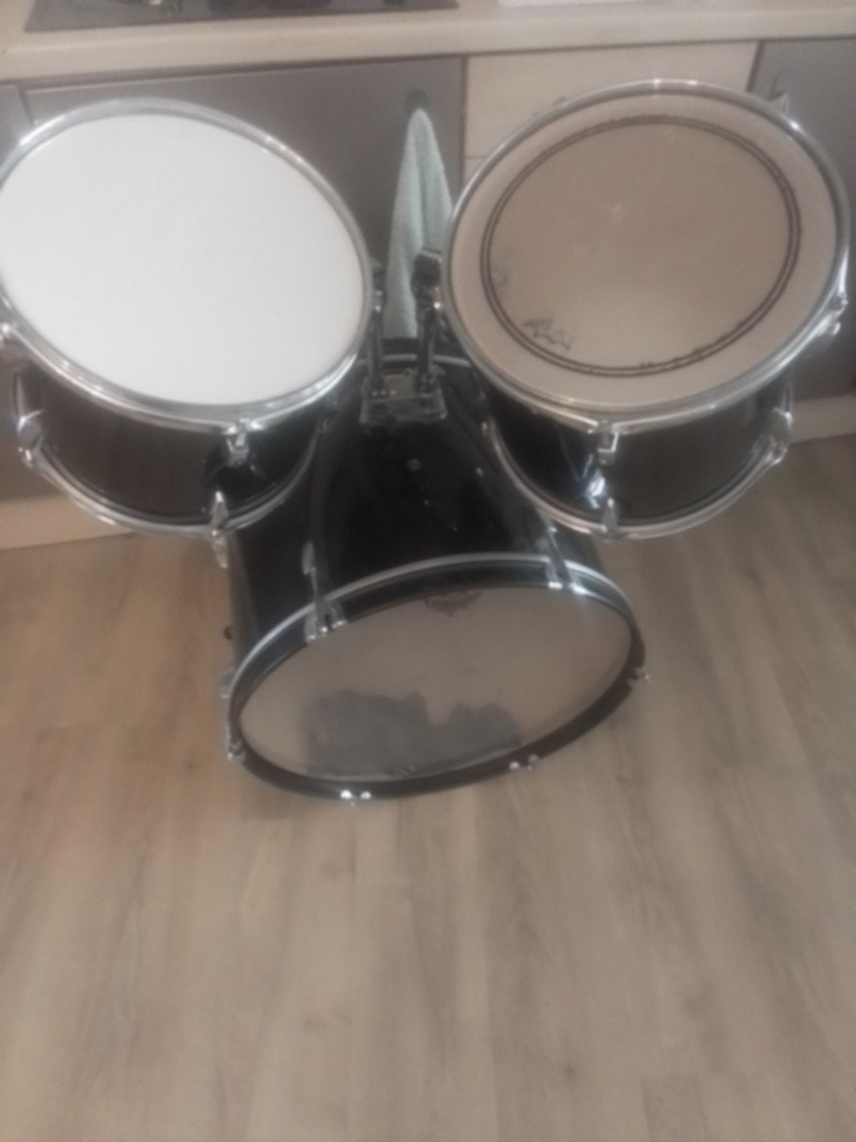 Fame basdrum en 2 toms, Ophalen
