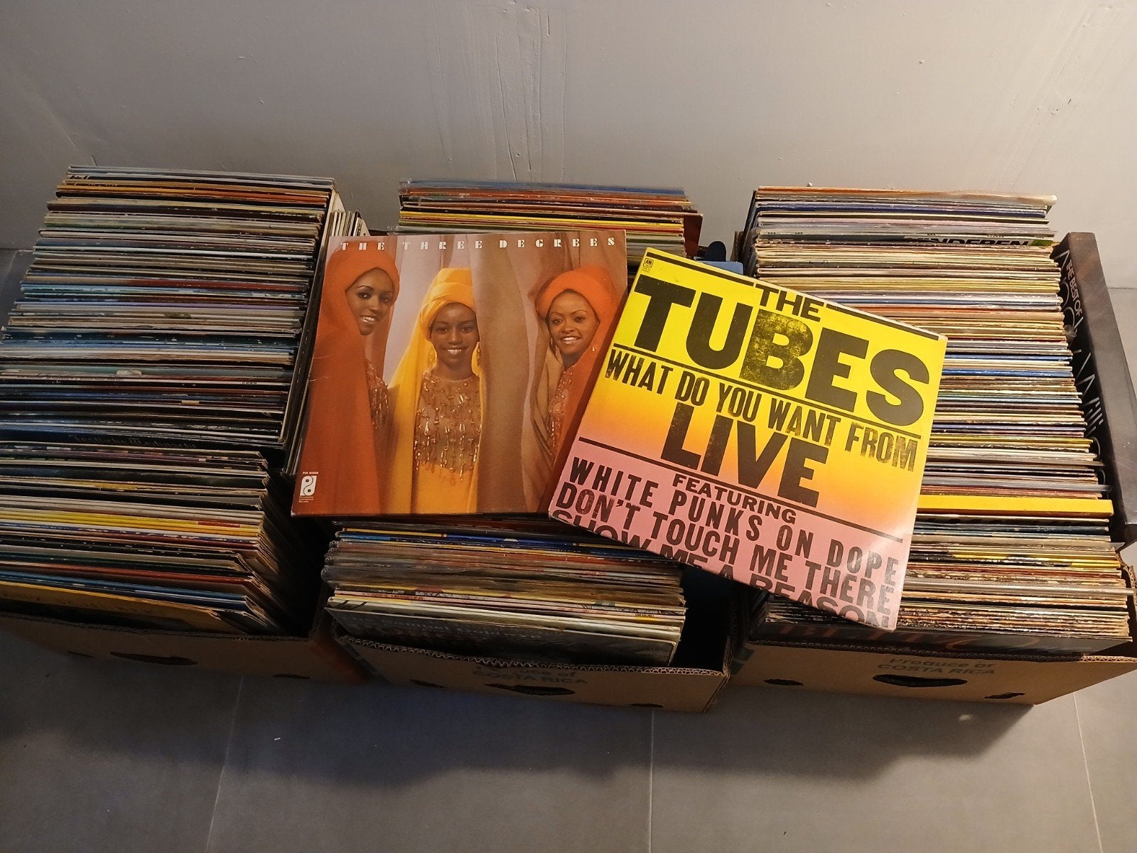 lot de +/- 450 disques vinyles, Enlèvement, LP