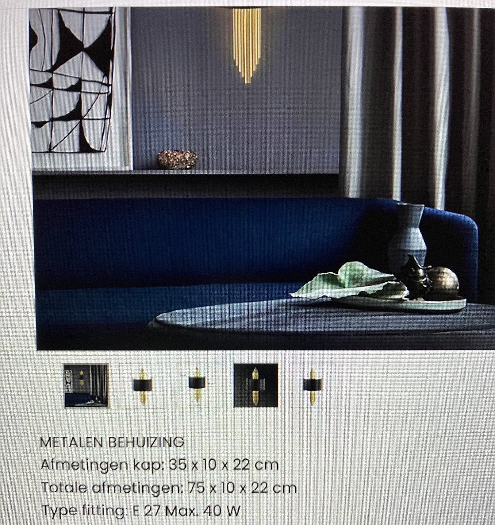 wandverlichting, Ophalen, Zo goed als nieuw
