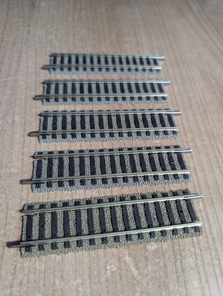 5 x Fleischmann 6102 H0 Rechte rail 105 mm Profi-Rails, Hobby en Vrije tijd, Modeltreinen | H0, Ophalen of Verzenden, Zo goed als nieuw