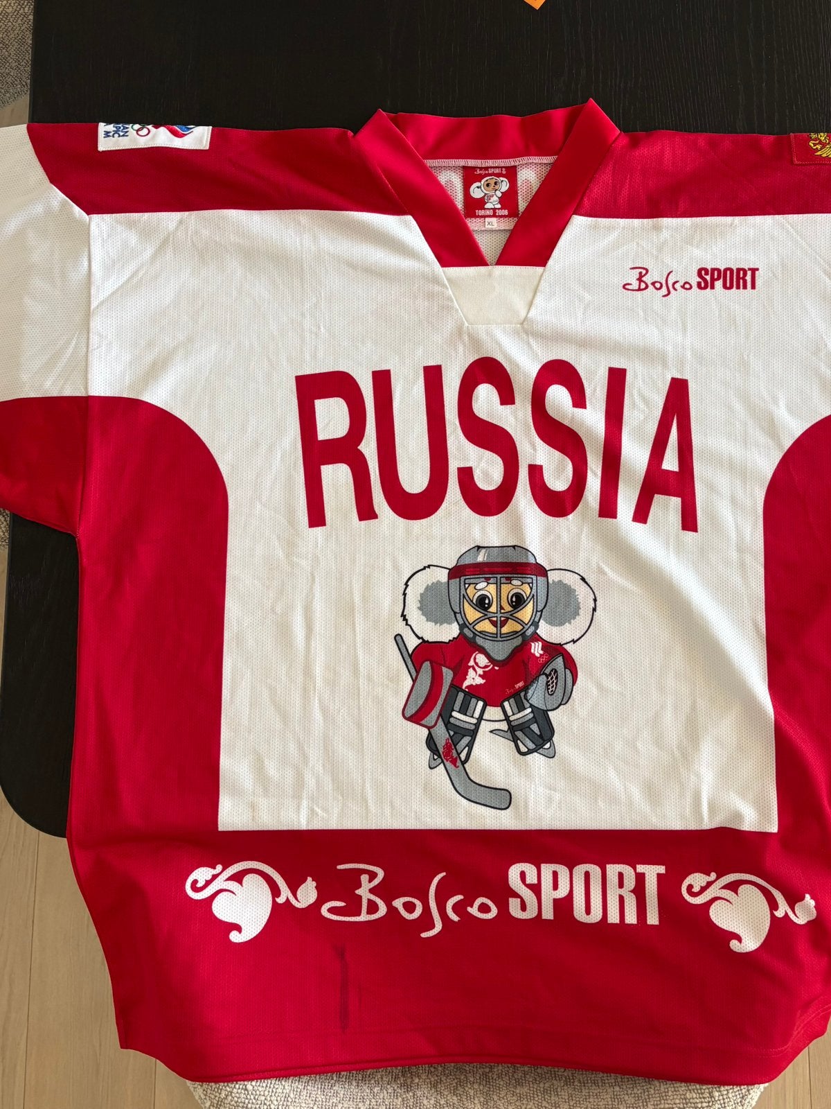 Maillot de hockey olympique russe rare 2006 Cheburashka - XL, Enlèvement ou Envoi, Comme neuf, Maillot