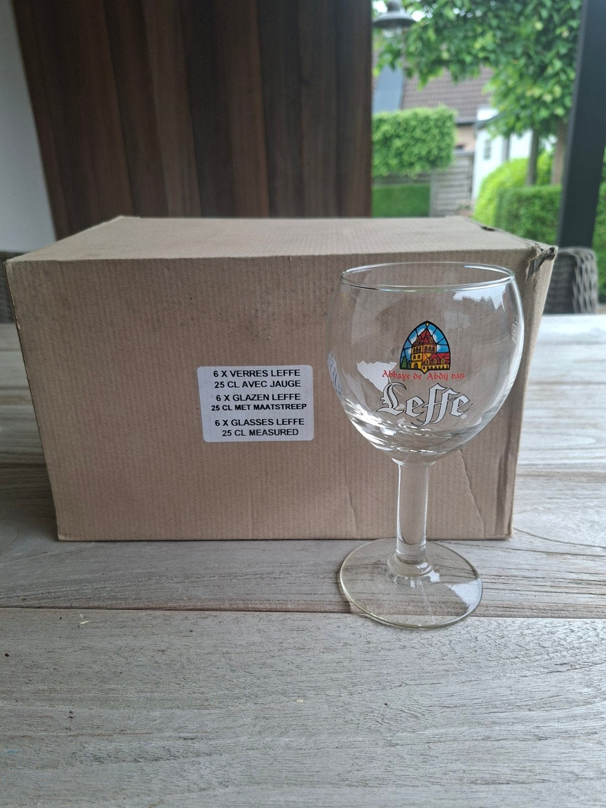 Leffe glazen 25cl   0,25€  per stuk, Ophalen, Leffe