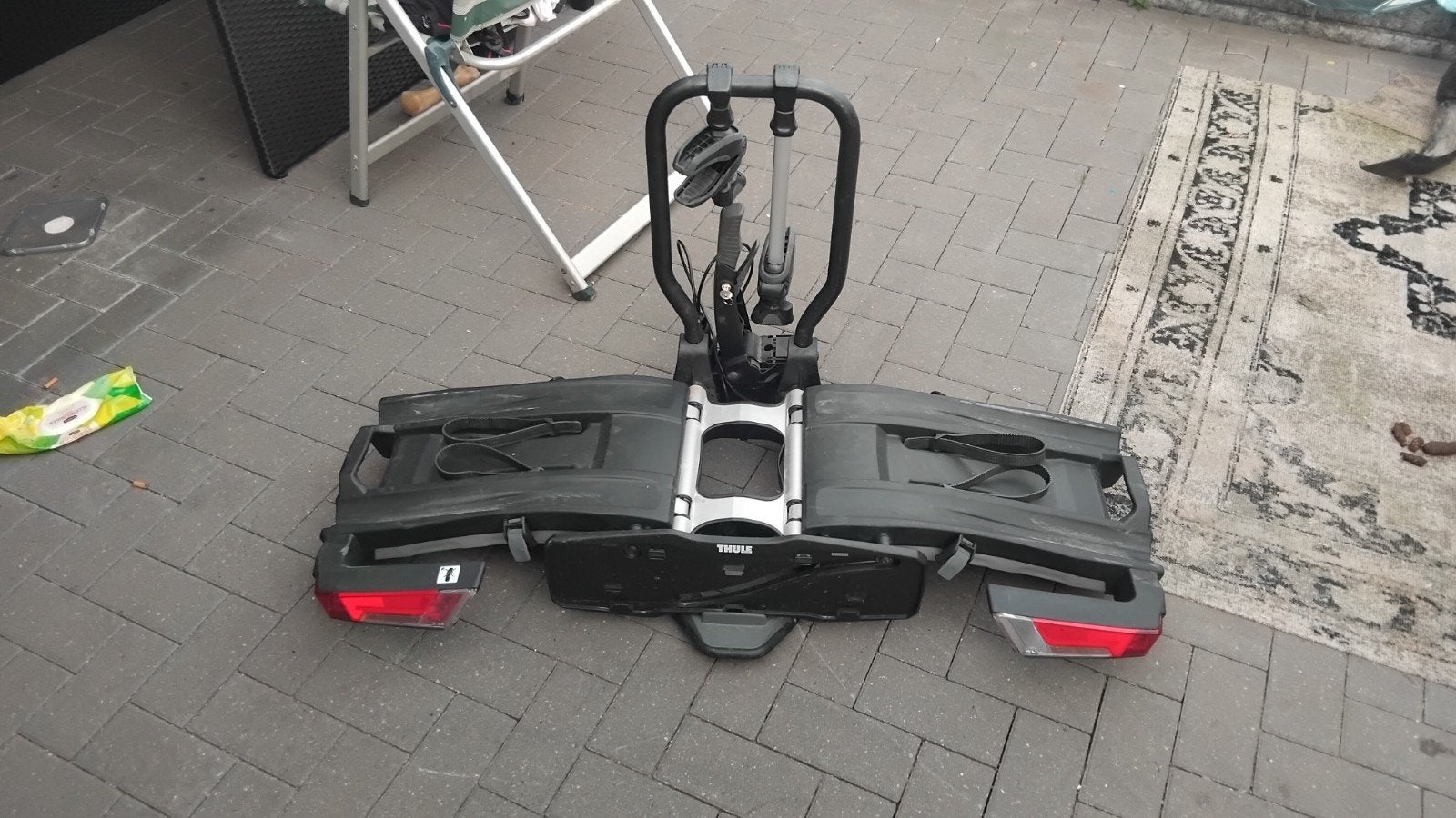 thule easyfold 933, Auto diversen, Fietsendragers, Ophalen, Zo goed als nieuw, Brede banden, 2 fietsen
