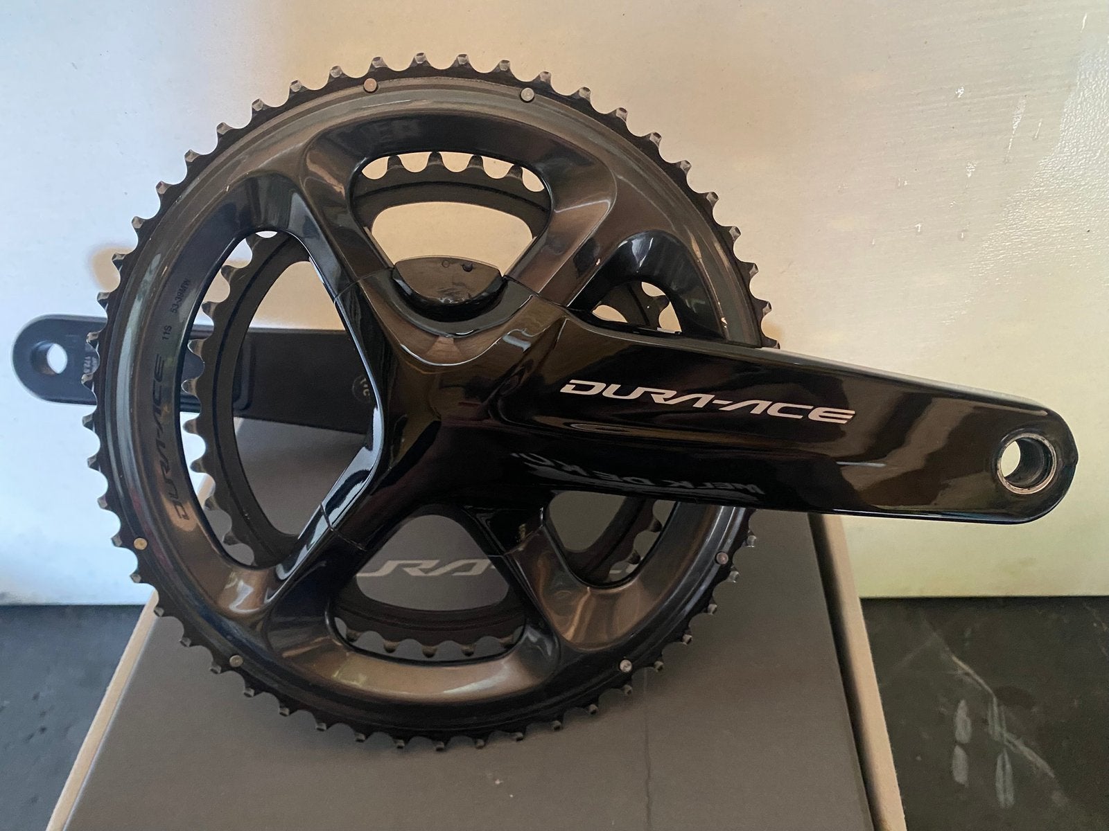 Shimano Dura-ace dubbelzijdige powermeter, Crankstel of Pedalen, Gebruikt, Ophalen of Verzenden, Aluminium