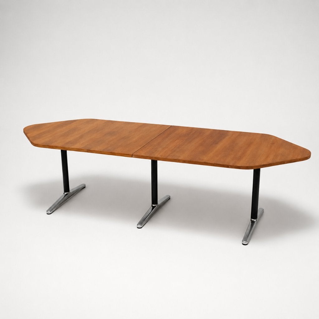 Grote vintage vergadertafel eettafel jaren '60 '70 design, Verzenden, Tafel