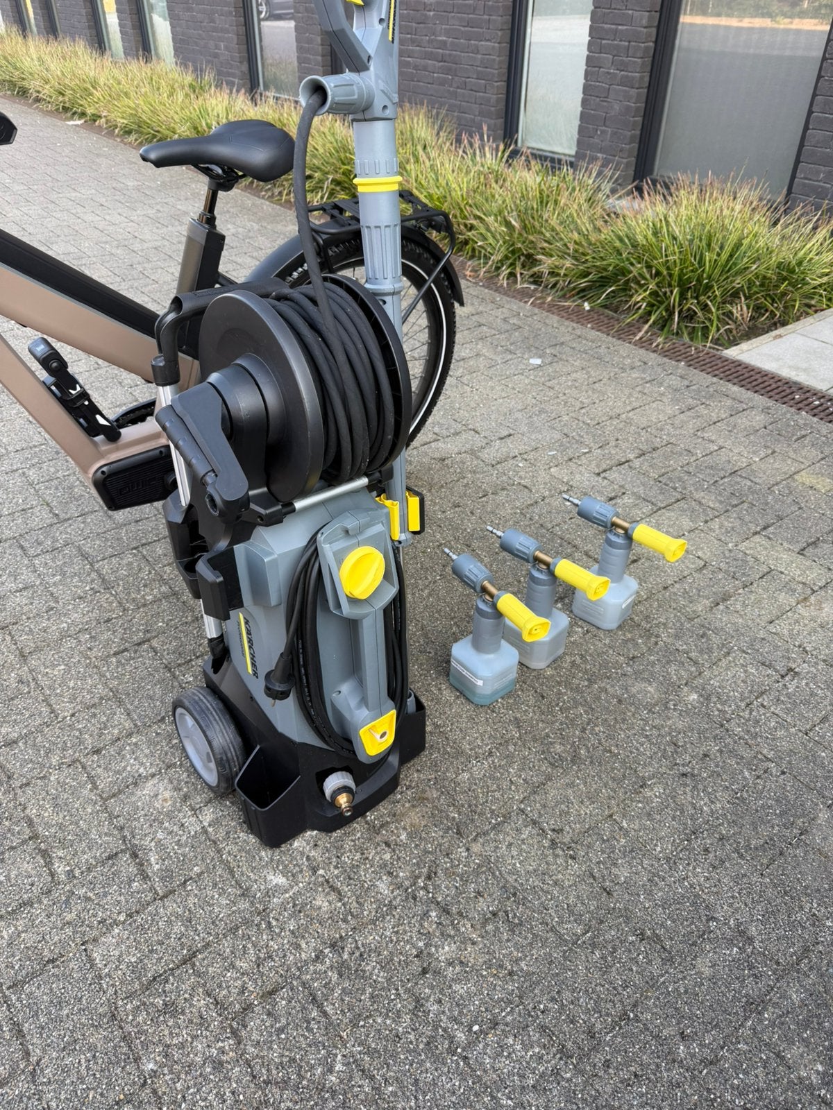 Zo goed als nieuw hoge drukreiniger met toe behoren en stofz, Jardin & Terrasse, Nettoyeurs haute pression, Enlèvement ou Envoi