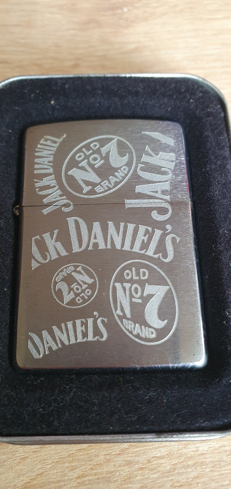 Jack Daniels Zippo gegraveerd, Verzamelen, Rookartikelen, Aanstekers en Luciferdoosjes, Ophalen of Verzenden